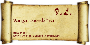 Varga Leonóra névjegykártya