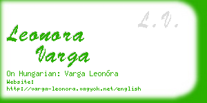 leonora varga business card